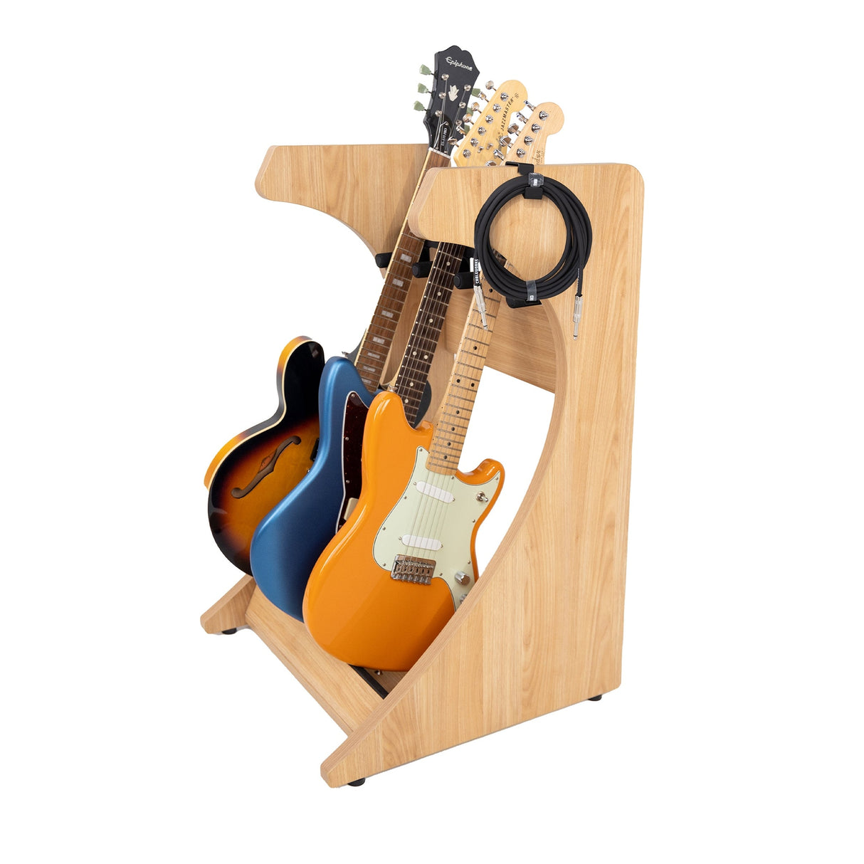 Gator GFW-ELITEGTR3RK-MPL Frameworks Elite Series 3/4-Space Guitar and Instrument Case Combo Rack Maple - accessories
