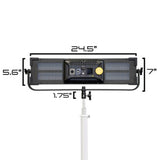 Ikan LBX8-POE-5L-1SU Lyra POE Bi-Color Soft LED 5x Light with Netgear POE++ ULTRA60 Switch Bundle