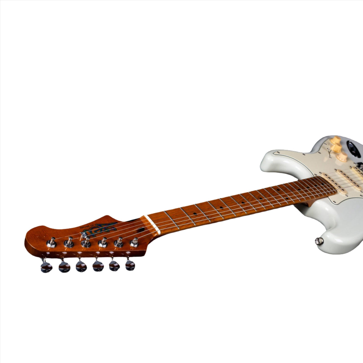 JET Guitars JS 300 OW SSS Basswood Body Electric Guitar with Roasted Maple Neck/Fretboard