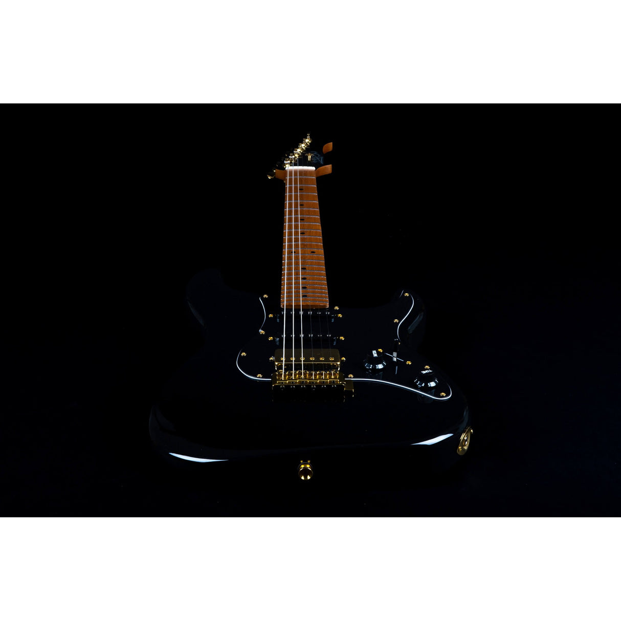 JET Guitars JS-400 BK G HSS Basswood Body Electric Guitar with Gold Hardware