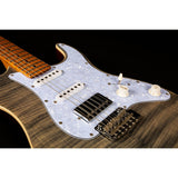 JET Guitars JS-450 TBK HSS Basswood Body Electric Guitar with Flamed Top, Roasted Maple Neck