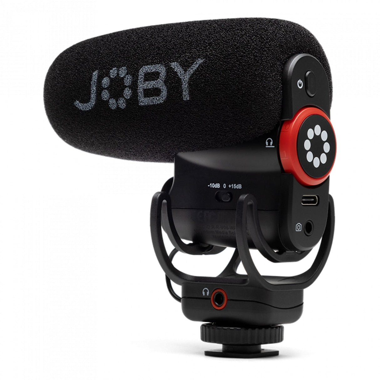 Joby Wavo PLUS Black/Red Shotgun Microphone for Content Creators