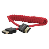 Kondor Blue Coiled Full HDMI Cable, 12-24-Inch, Cardinal Red