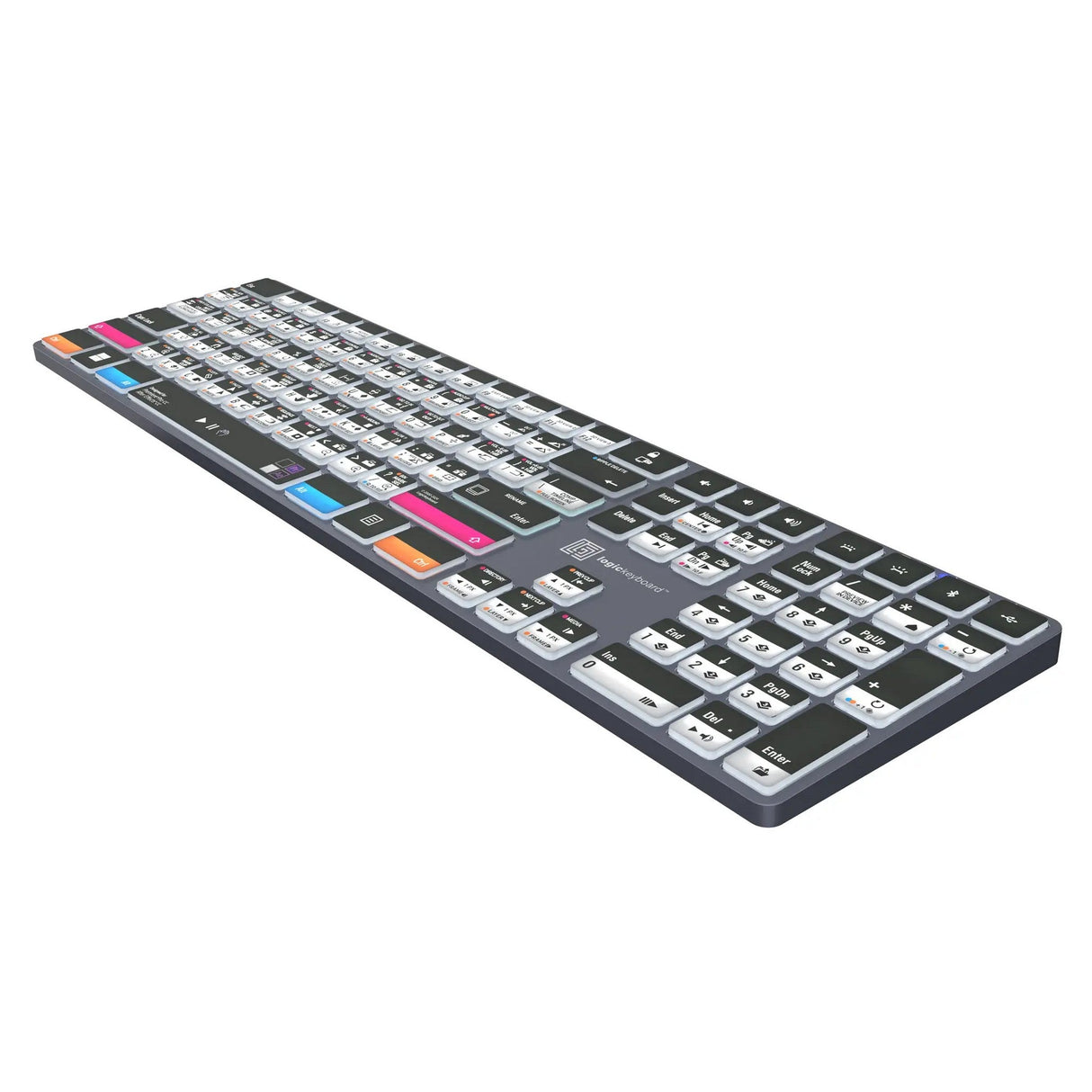 Logickeyboard TITAN Wireless Backlit Keyboard for Premiere Pro/After Effects, PC, US Windows