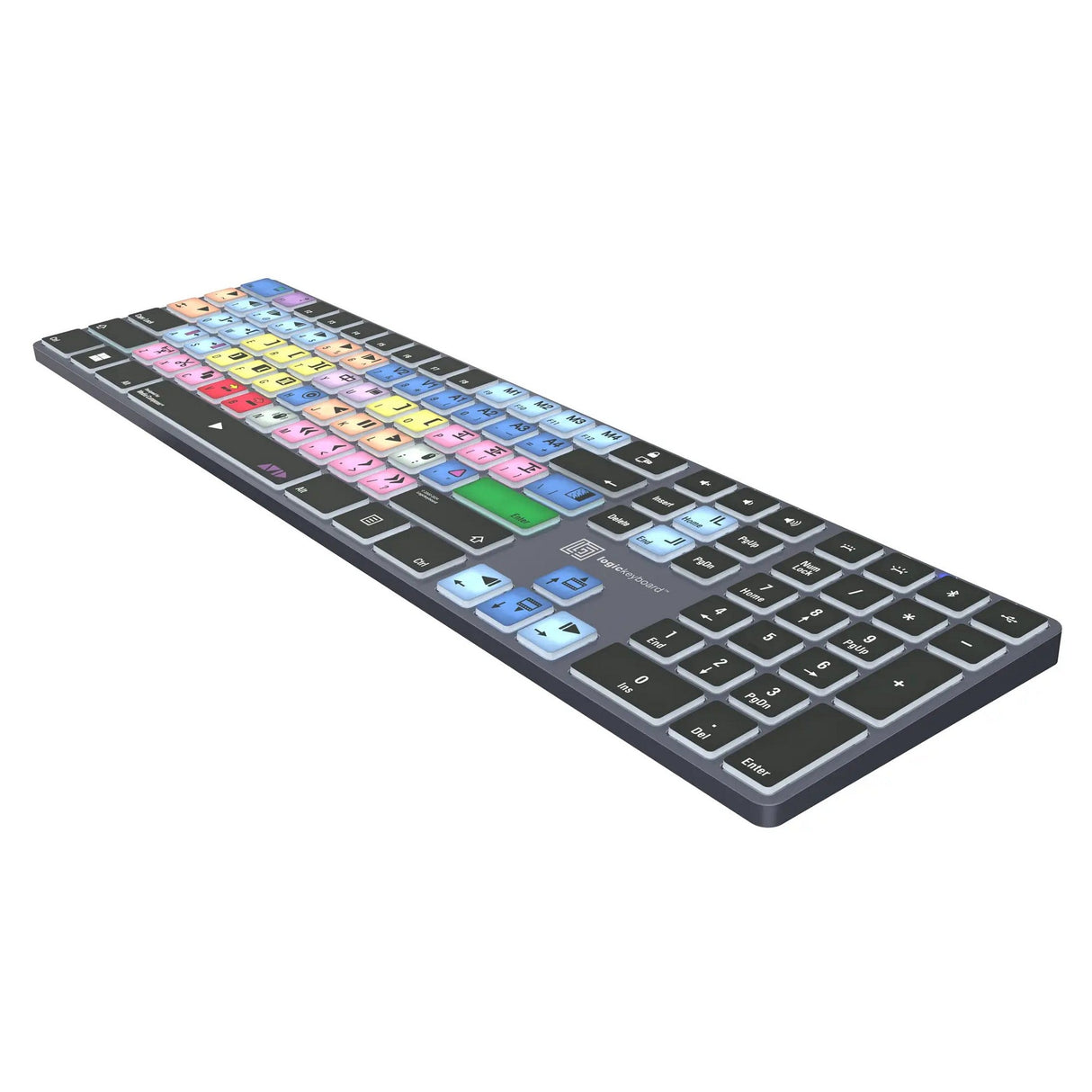 Logickeyboard TITAN Wireless Backlit Keyboard for Avid Media Composer Classic, US Windows