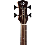 Luna Guitars Tribal 30-Inch Scale Satin Natural Acoustic-Electric Bass Guitar, 4-String