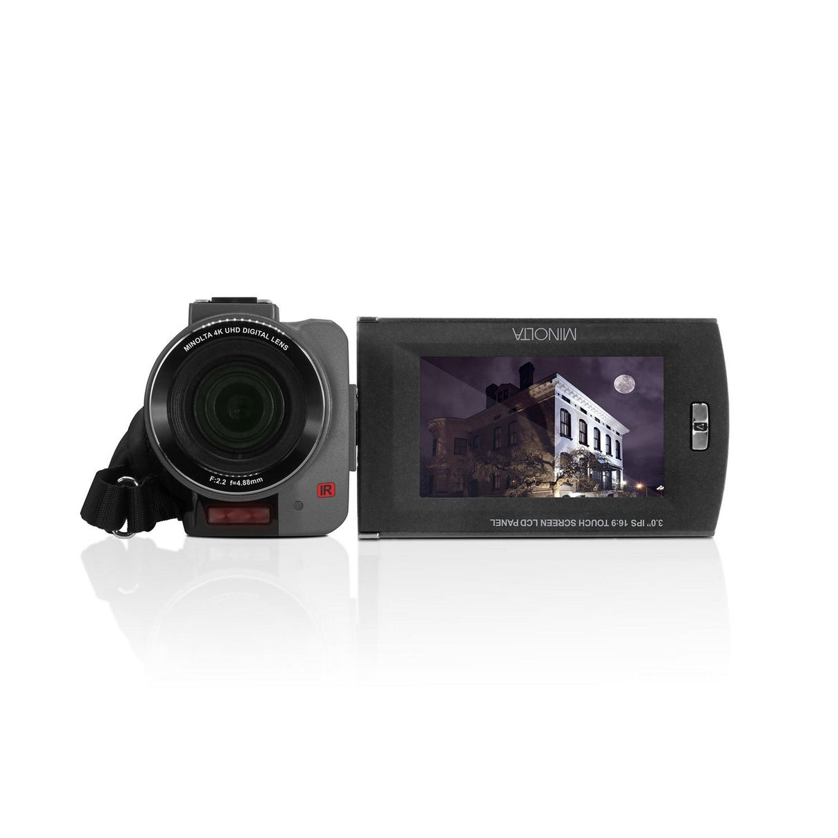 Minolta MN4K30NV 4K Ultra HD 30 MP Night Vision Camcorder, Gunmetal