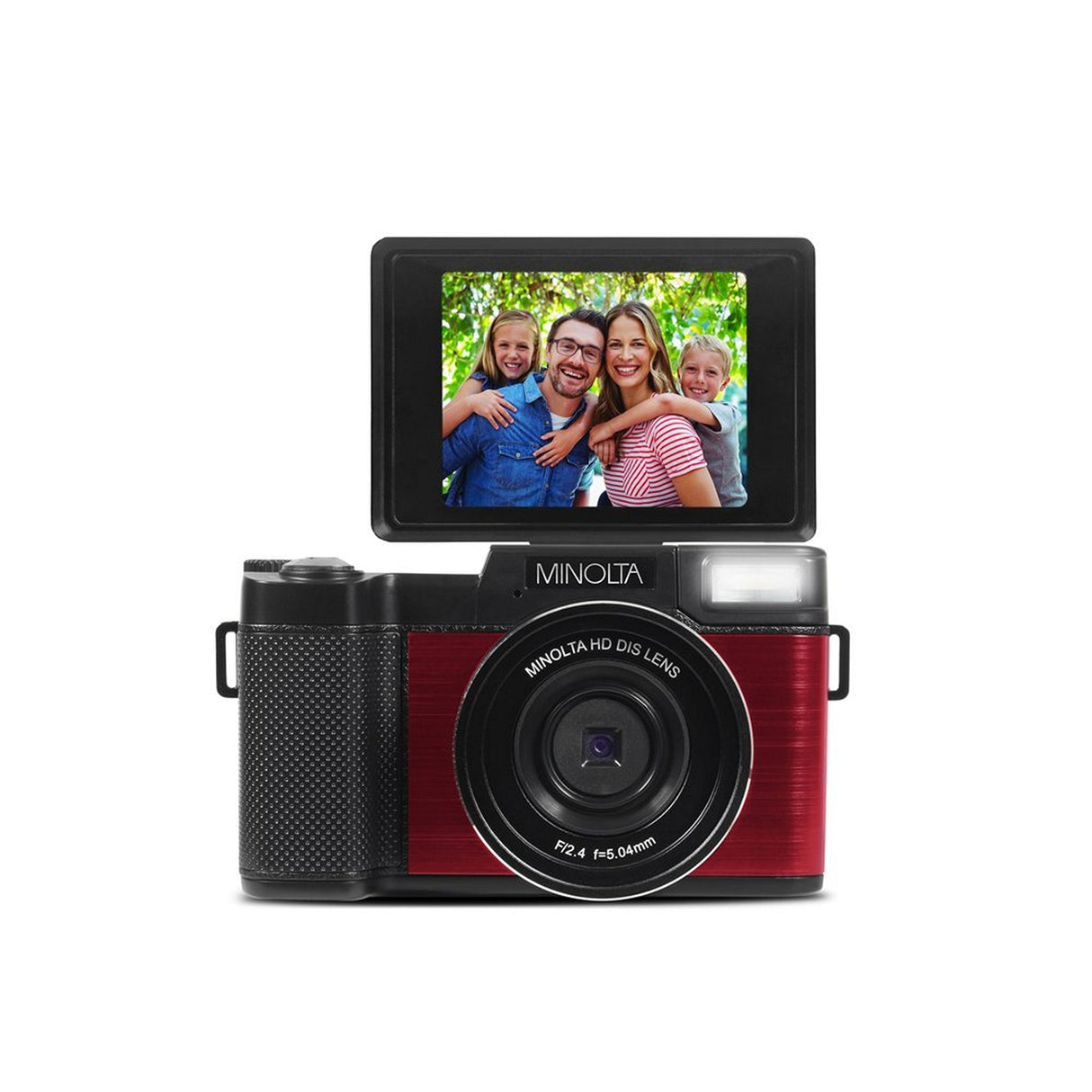 Minolta MND30 30 MP 2.7K Ultra HD Digital Camera Red