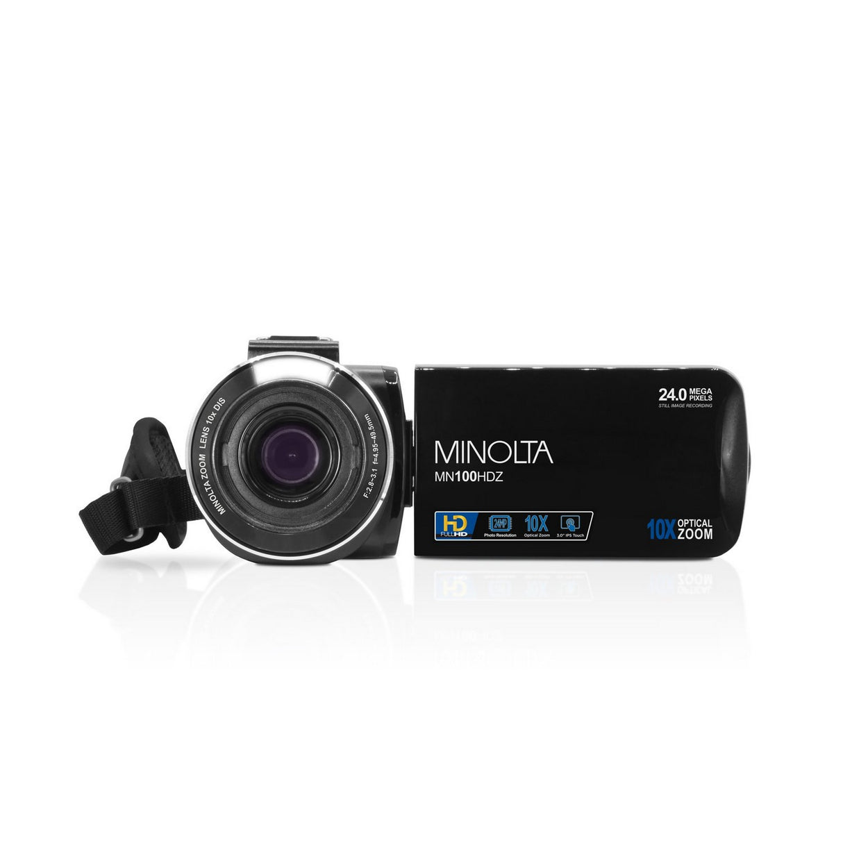 Minolta MN100HDZ 1080P HD Camcorder with 10x Optical Zoom Black