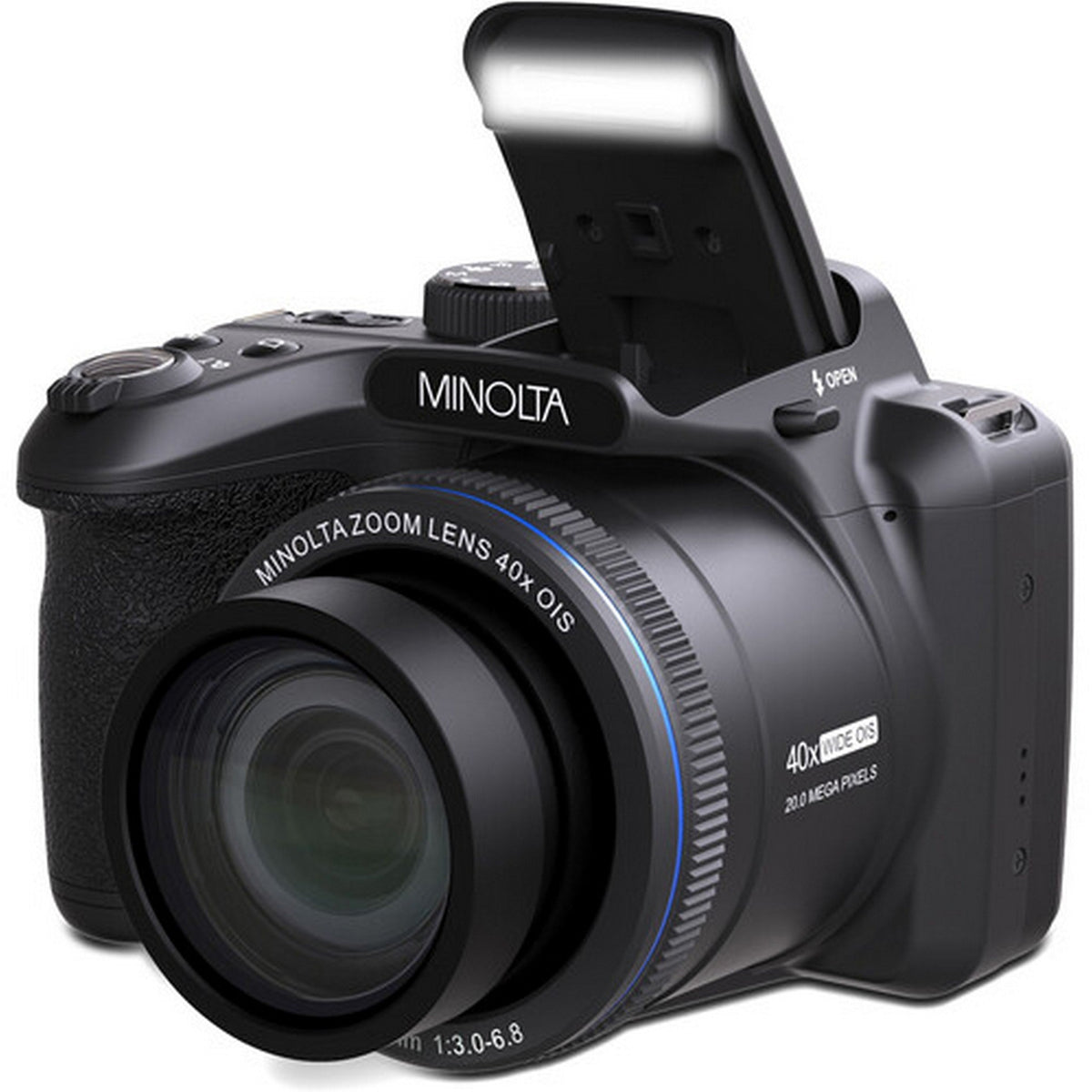 Minolta MN40Z-BK 20MP 40x Optical Zoom Wi-Fi Bridge Camera