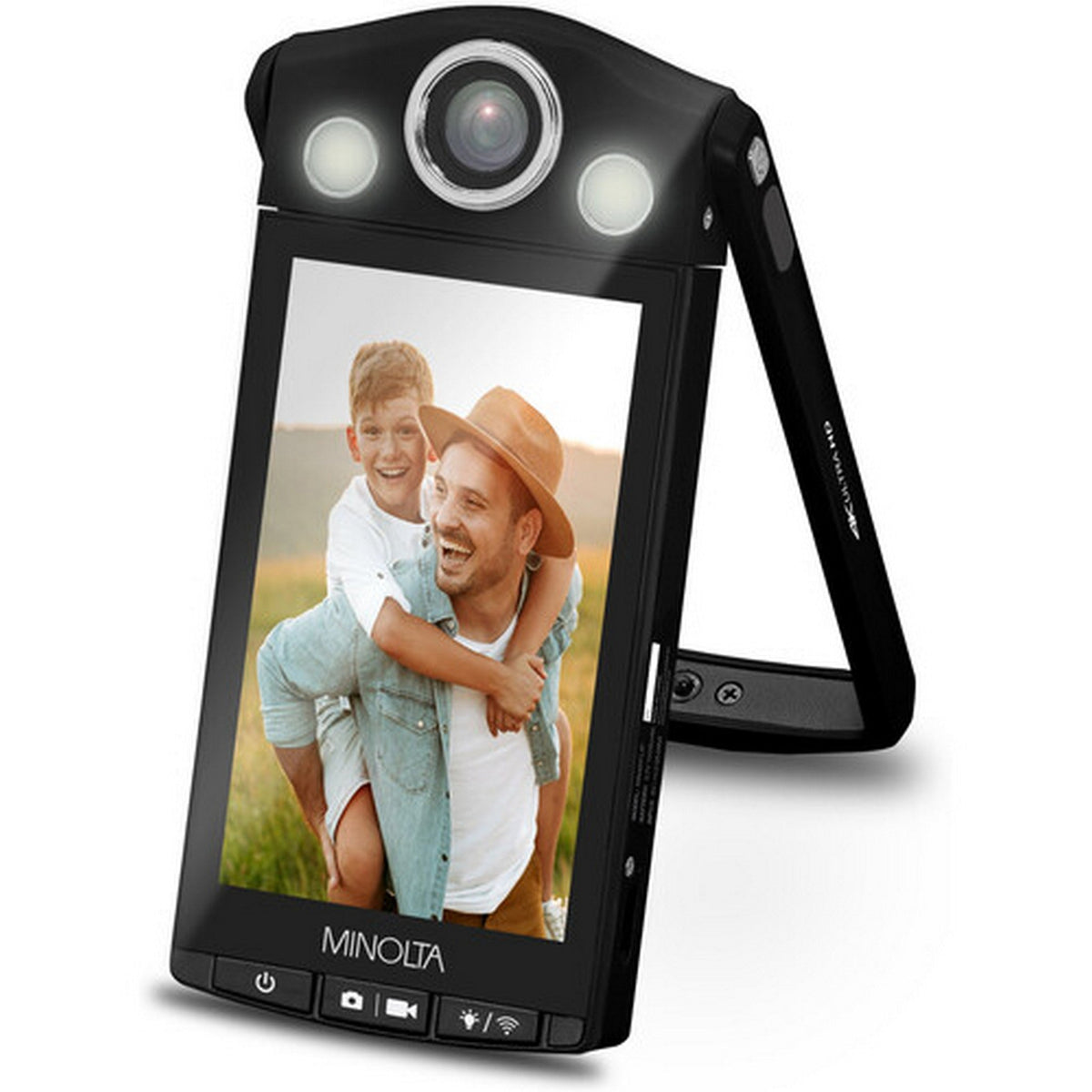 Minolta MN4KFLIP 4K Vlogging Camera with 64MP Photos and Selfie Stand