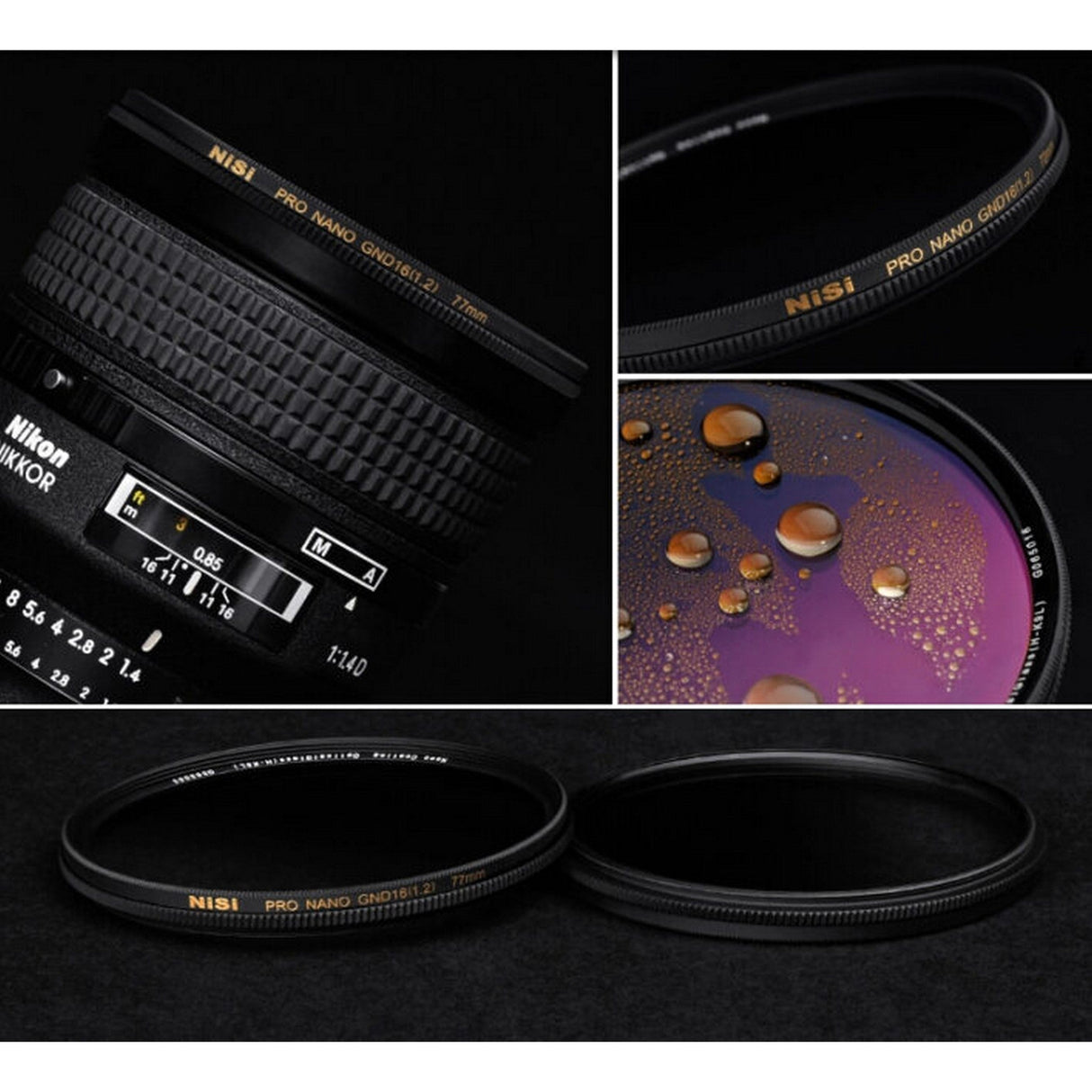 NiSi 82mm Nano Coating Graduated Neutral Density Filter GND16 1.2