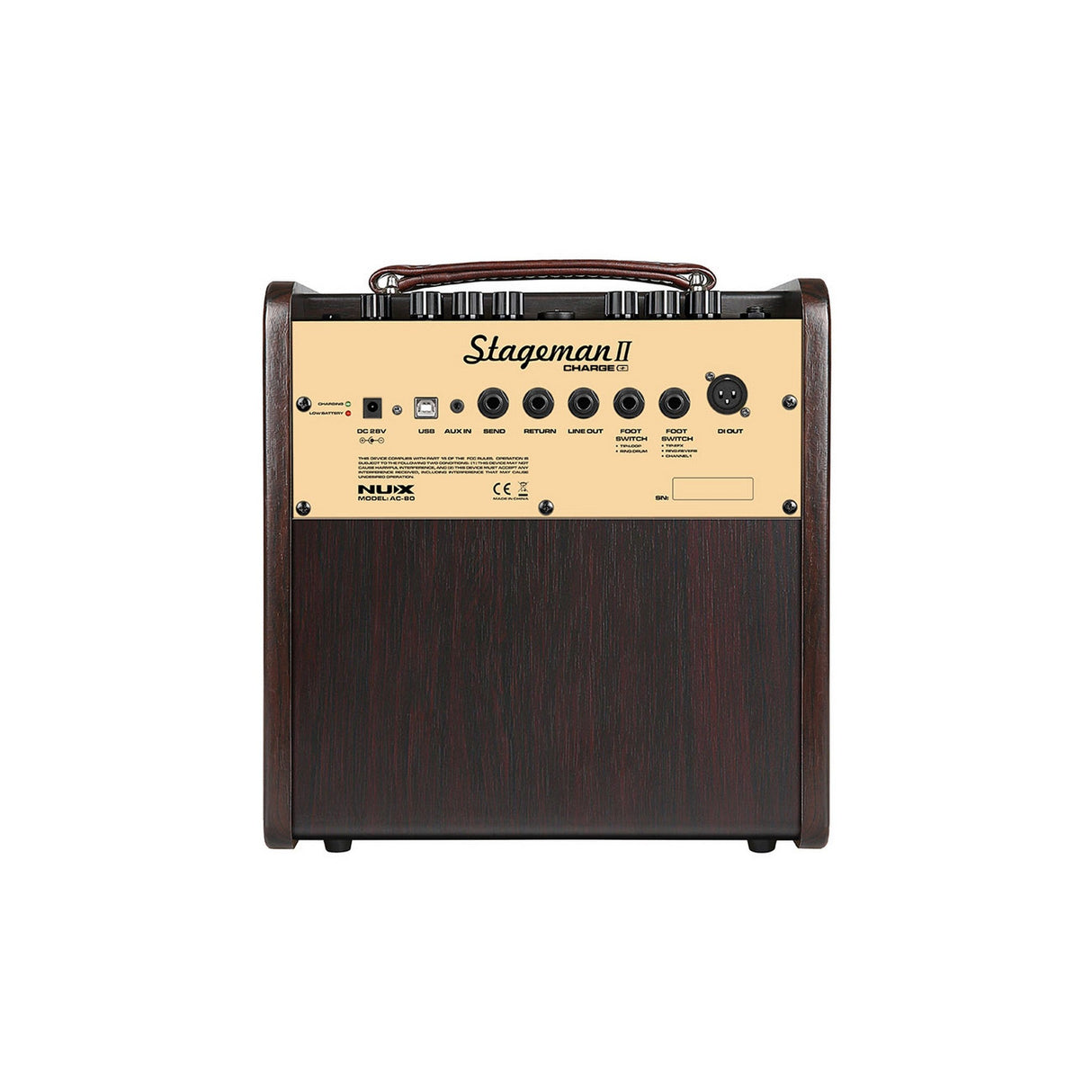 Nux Stageman II AC-80 Bluetooth Portable Acoustic Guitar Amplifier 80 Watts - amps