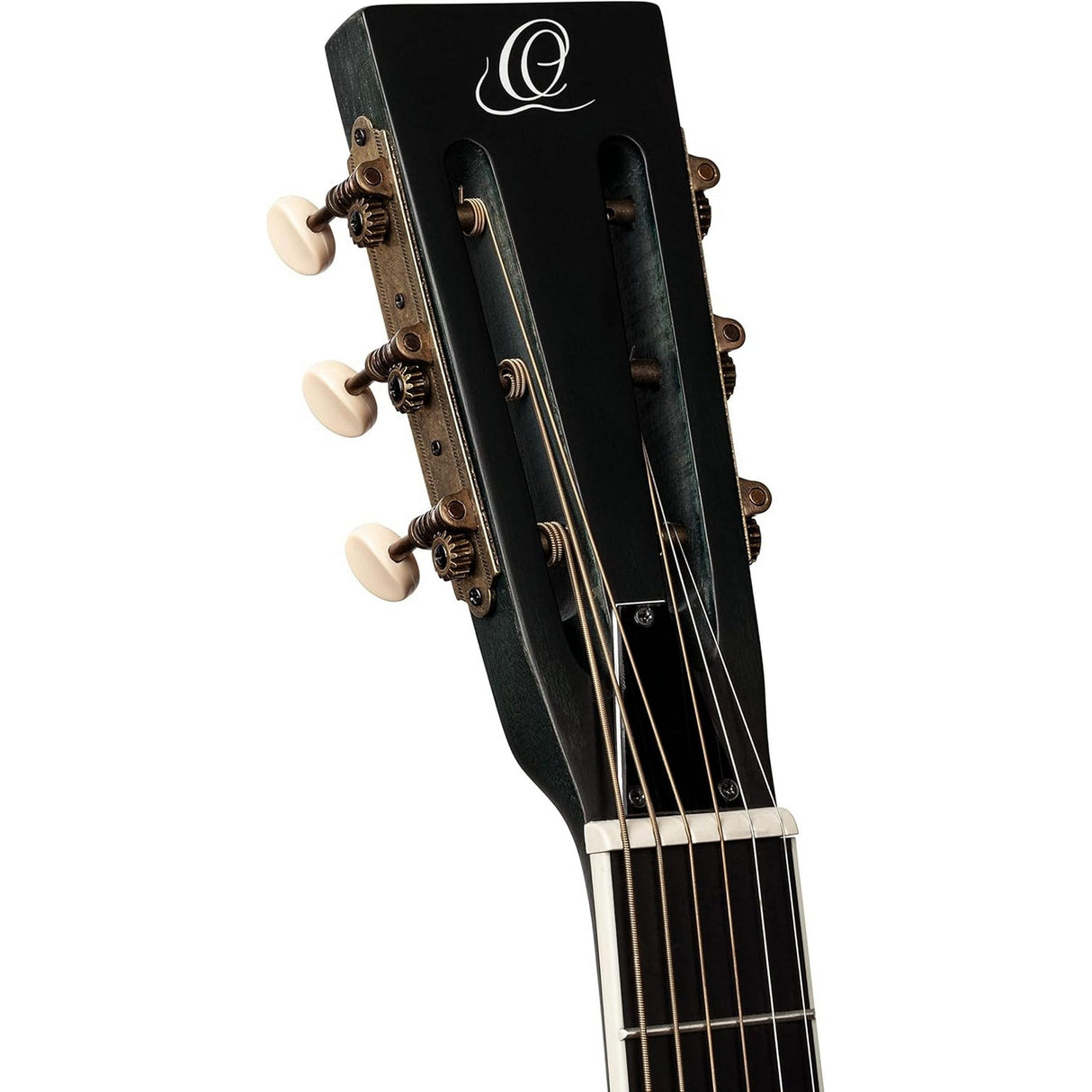 Ortega Guitars RRG30E-DD Americana Series Resonator Guitar Distressed Satin Denim