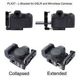 ProMediaGear PLX3TQD Universal Arca-Swiss L-Bracket for DSLR and Mirrorless Cameras with Articulating LCD Screens