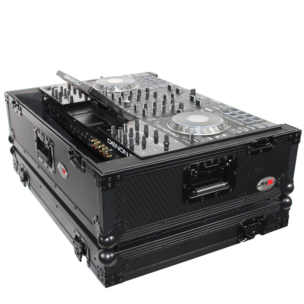 ProX XS-PRIME4 Case for Denon PRIME 4 DJ Controller with Rack Space and Wheels