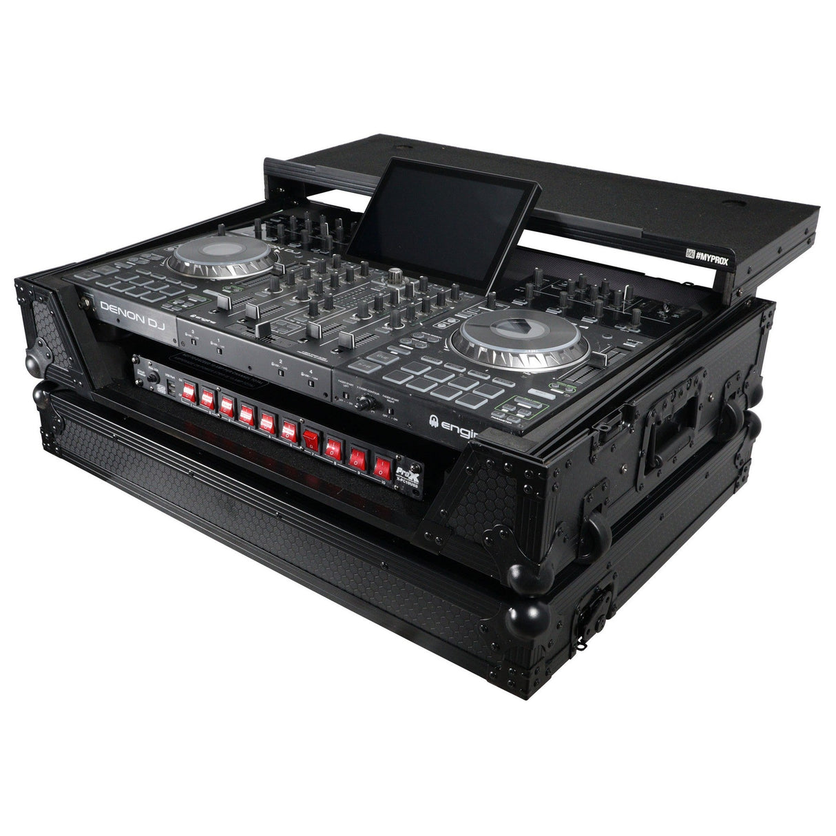 ProX XS-PRIME4 Case for Denon PRIME 4 DJ Controller with Rack Space and Wheels