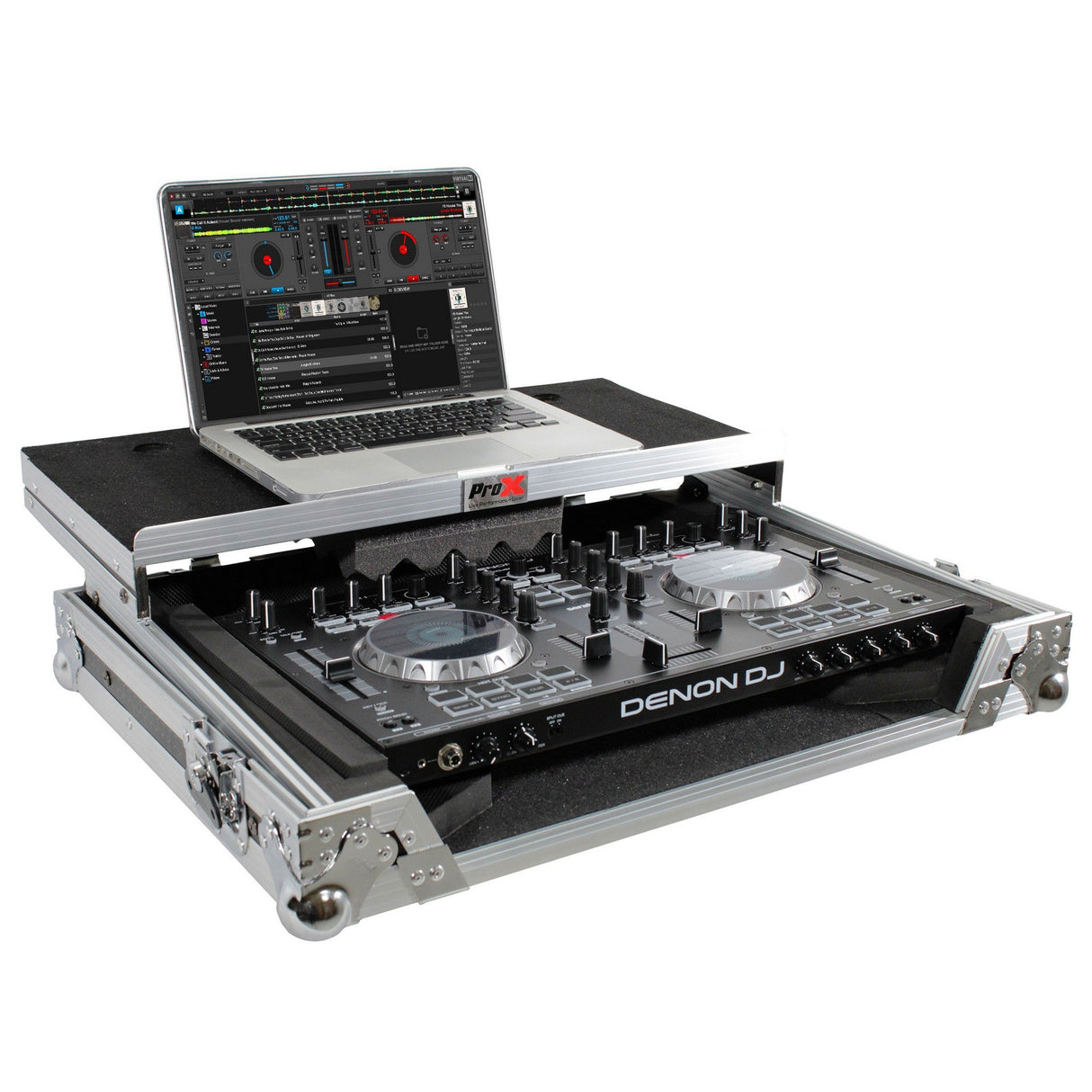 ProX XS-UXLT MK2 Case for Medium Size DJ Controllers with Sliding Laptop Shelf