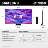 Samsung QN65QN80FAFXZC QN80F 65-Inch NeoQLED 4K Vision AI Smart TV