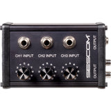 Sescom SES-3MIX-HZ 3-Channel Passive Instrument-Level Audio Mixer