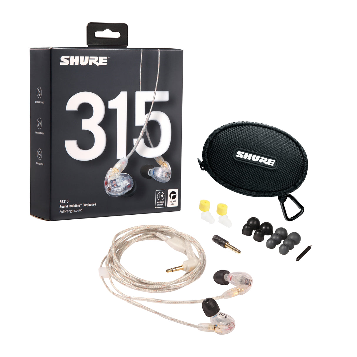 Shure SE315 In-Ear Sound Isolating Earphones with High-Definition MicroDriver