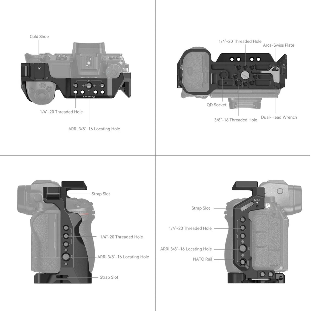 SmallRig Camera Cage for Nikon Z5/Z6/Z7