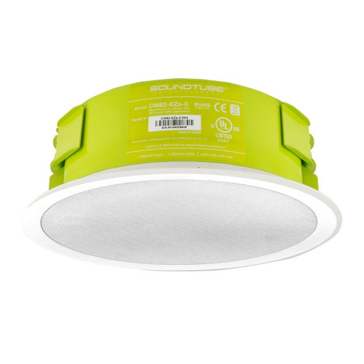 SoundTube CM82‑EZS‑II 8-Inch Shallow In‑Ceiling Coaxial Speaker with Short Can