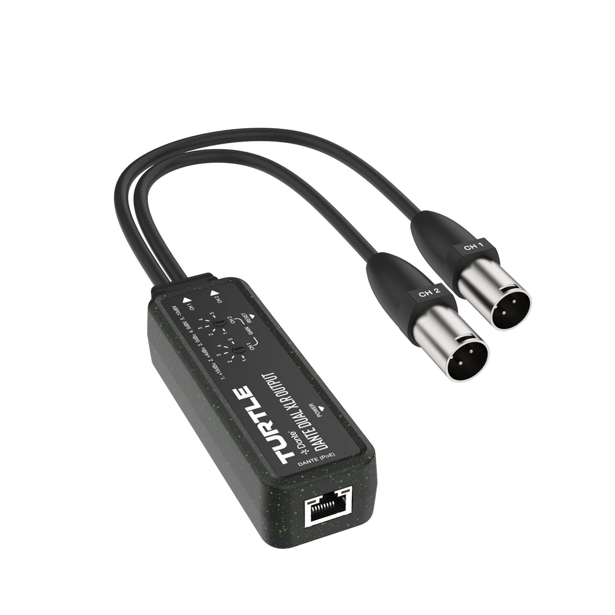 Turtle AV Dante Dual Channel XLR Output Adapter