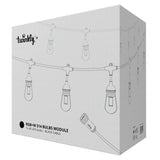 Twinkly Pro S14 Plus Bulbs Decoration Lighting Wire, 65.6-Feet Long, 40-Bulbs, Black Wire