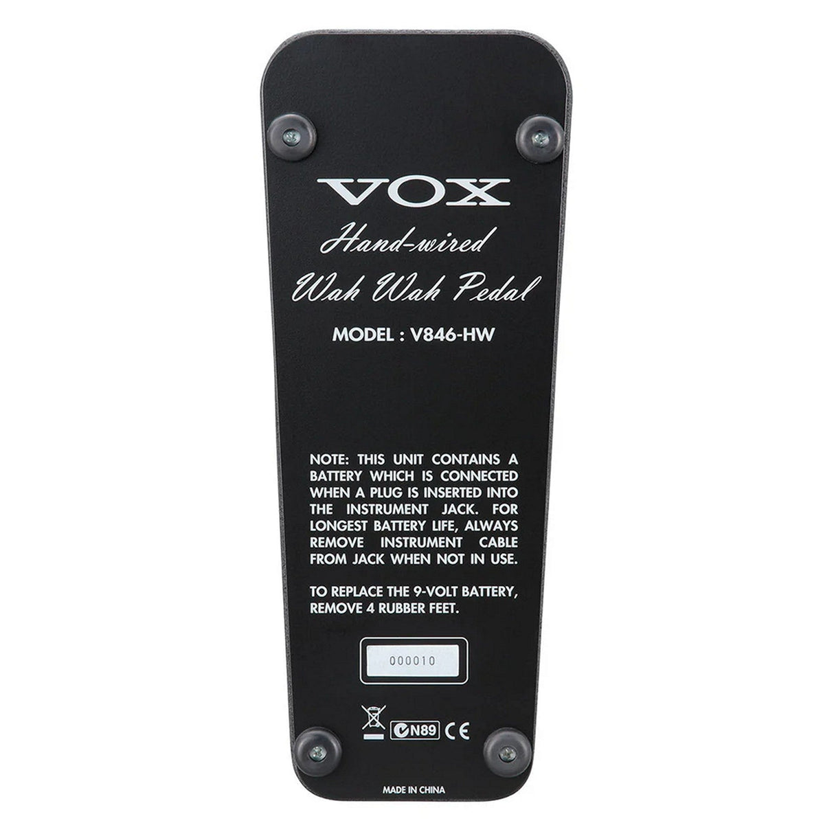 Vox Hand-Wired Wah Pedal