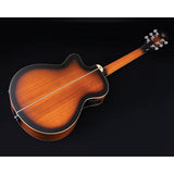 Washburn EA15 Festival Series Mini Jumbo Cutaway Acoustic Electric Guitar, Tobacco Burst