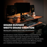 Wavebone Starship Studio Standing Desk with Keyboard Tray