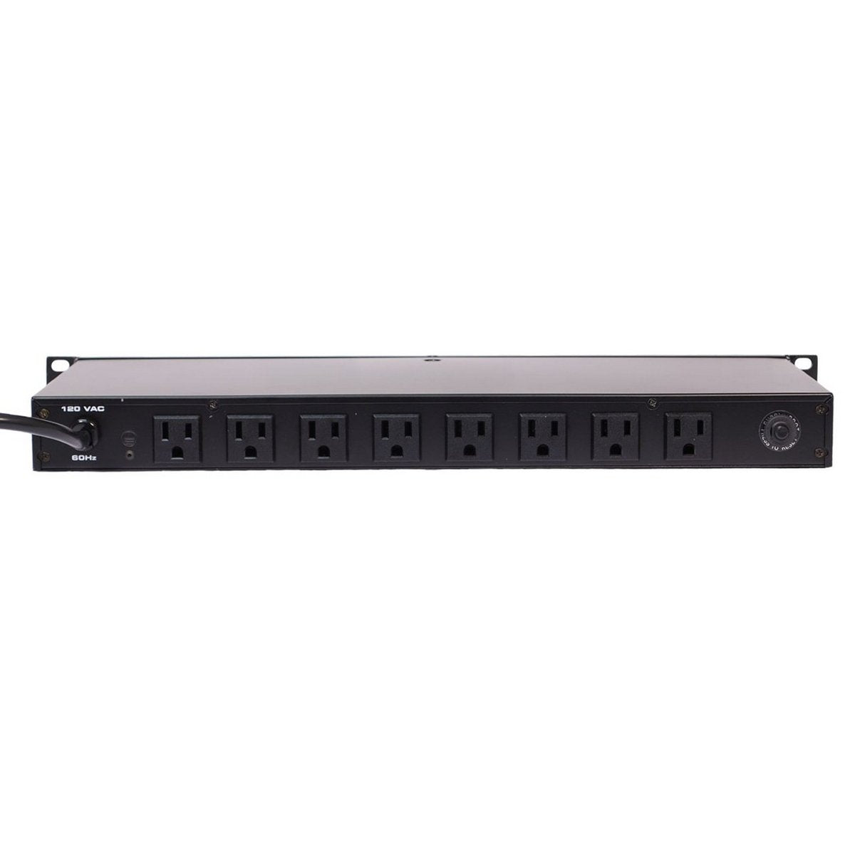 Juice Goose JG 8LED Rack Mount Power Distributor with LED Rack Lights 15 Amp 8 Outlets