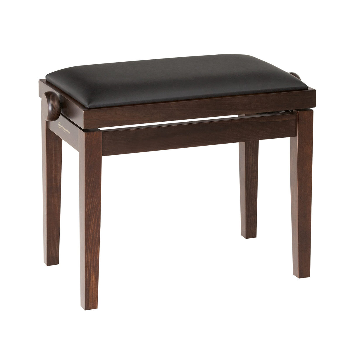 K&M 13730 Piano Bench Wooden Frame without Cushion, Walnut Matt Finish