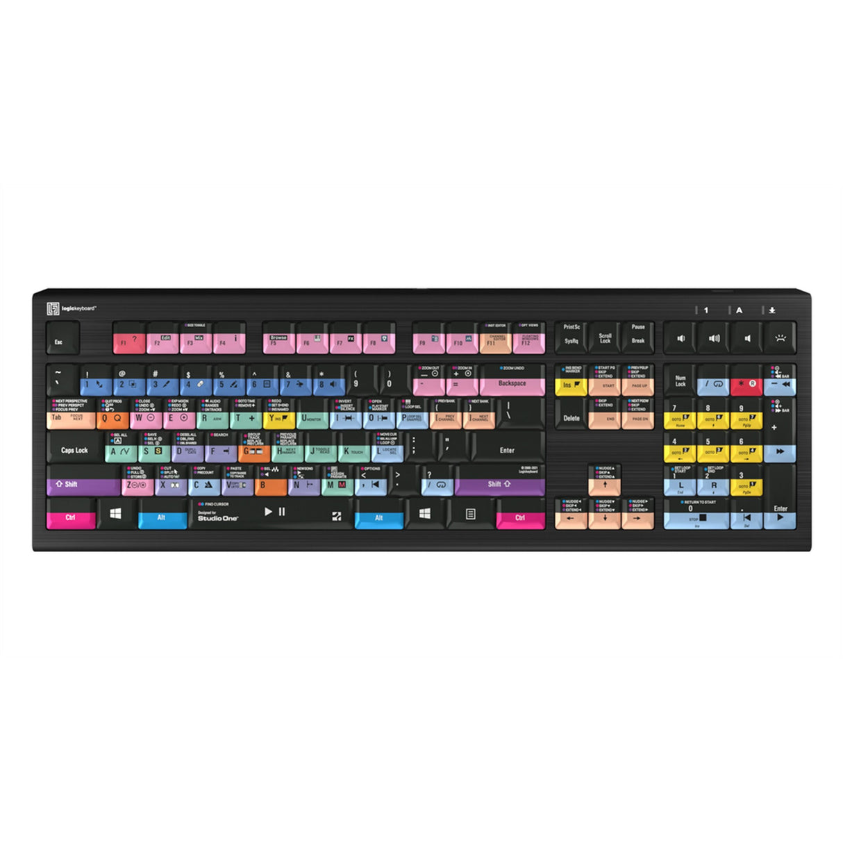 Logickeyboard Presonus Studio One 4 PC Astra 2 Backlit Shortcut Keyboard