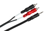 Hosa CMR-225 3.5mm TRS to Dual RCA Stereo Breakout Cable, 25-Feet