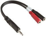 Hosa YMM-261 3.5 mm TRS to Dual 3.5 mm TSF Stereo Breakout Cable