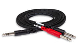 Hosa STP-204 1/4 TRS to Dual 1/4 TS Insert Cable 4 Meter