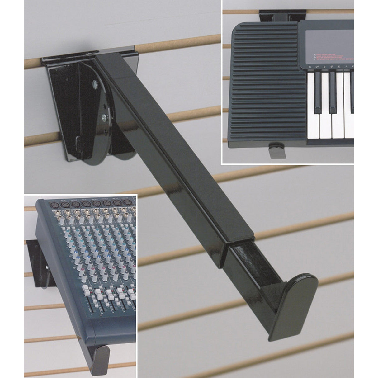 Ingles SA-308BK Keyboard and Display Arms for Slatwall with Adjustable Arms