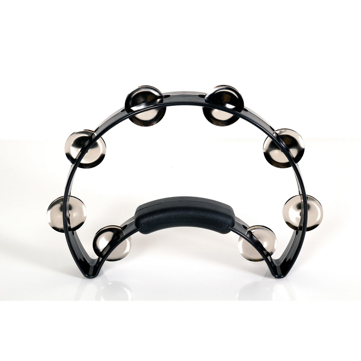 Rhythm Tech RT1210 Solo Tambourine, Black with Single Row Nickel Jingles