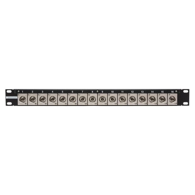 My Custom Shop 16CJ-BJRU 16-Port 1RU Flushmount Canare BNC Feedthru Panel