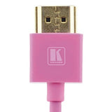 Kramer C-HM/HM/PICO/PK-3 3 Foot Ultra Slim High Speed HDMI Cable Pink