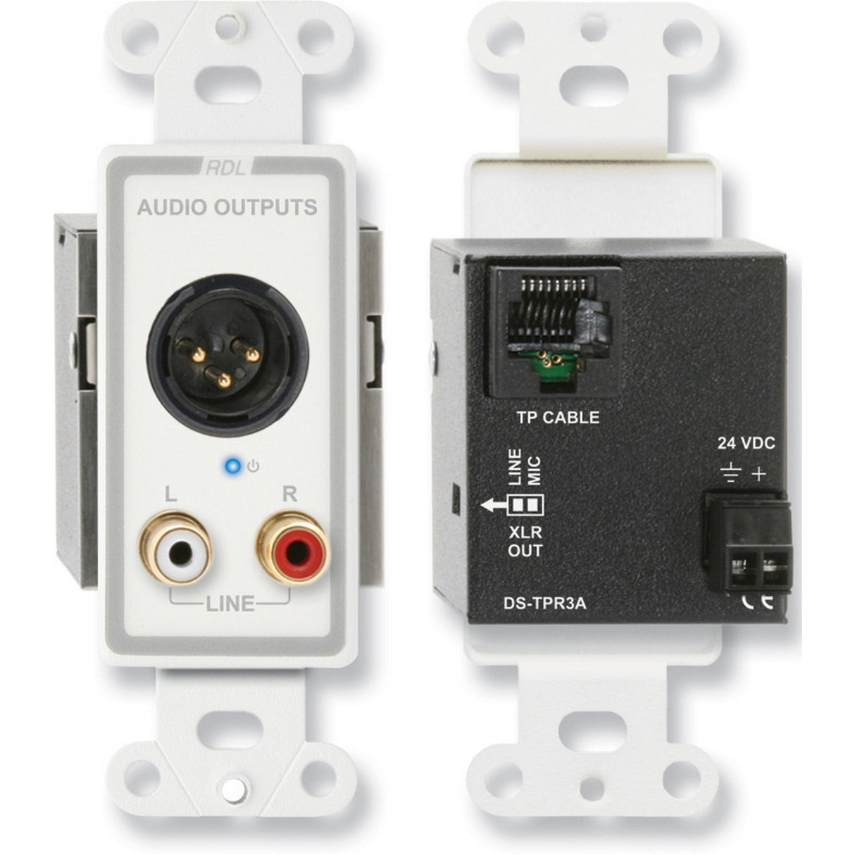 RDL D-TPR3A Twisted Pair Format-A Active Three-Pair Receiver Module