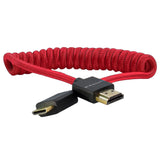 Kondor Blue Coiled Mini HDMI to Full HDMI 12-24-Inch Cardinal Red