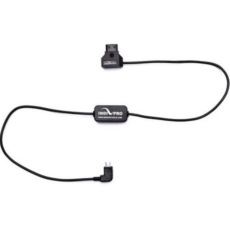 IndiPRO DTUSB5V D-Tap to Right-Angle 5V Micro-USB Cable for Tilta Nucleus-Nano 24-Inch