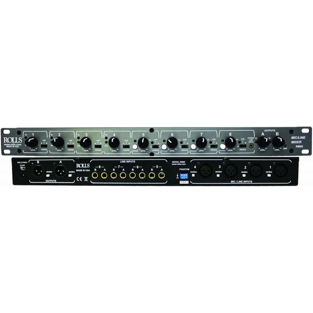 Rolls RM85 Two Zone Mic/Line Mixer