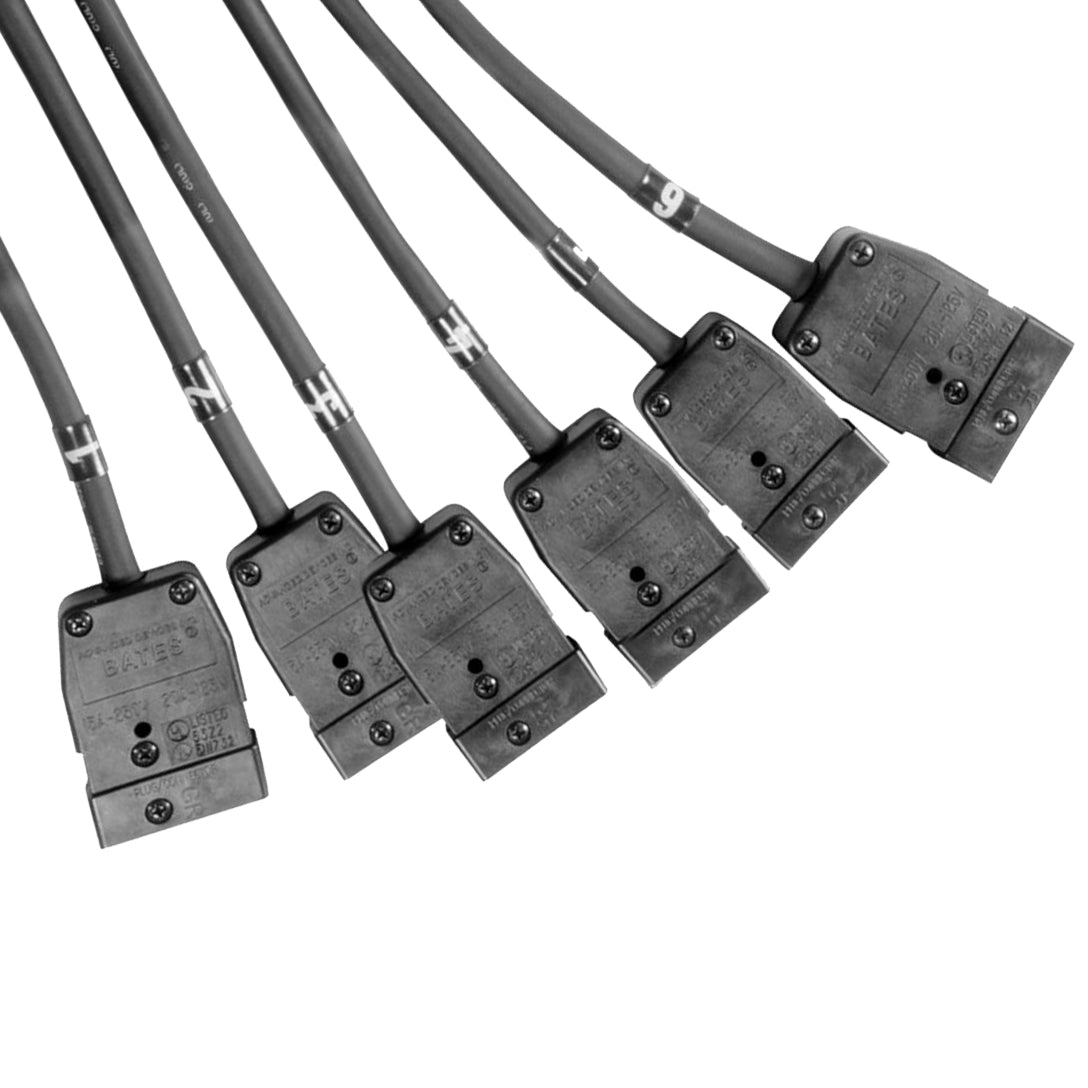 Elite Core SOCO-BO-SP-STAG 19-Pin Soco Lighting Power Cable Breakout to Stage-Pin Female Staggered Every 5-Foot