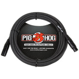 Pig Hog PHM10BKW Black and White Woven Microphone Cable 10ft XLR