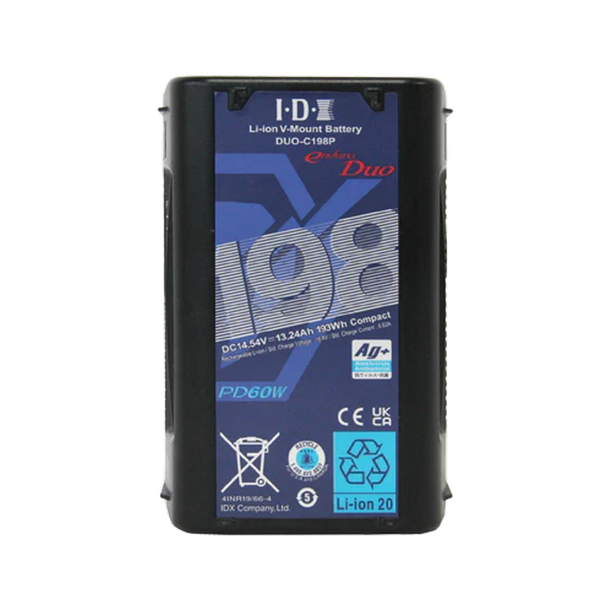 IDX DUO-C198P 193Wh High-Load Li-Ion V-Mount Battery with D-Tap/USB-PD