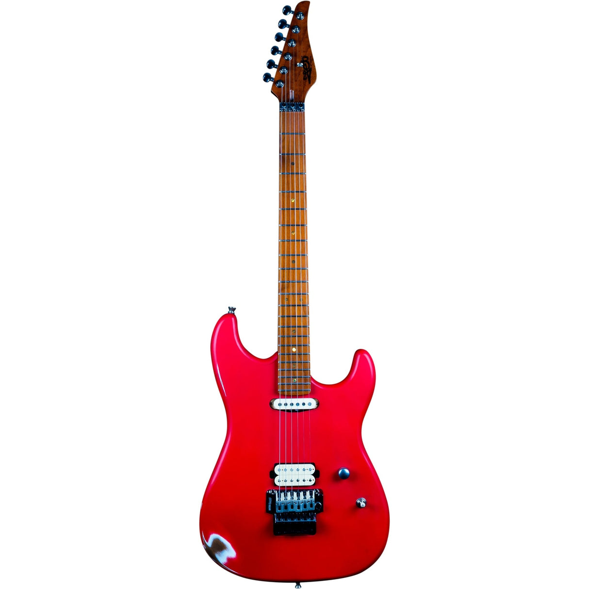 JET Guitars JS-850 Relic Canadian Maple Electric Guitar with HS Alnico V Pickup, Red Distressed